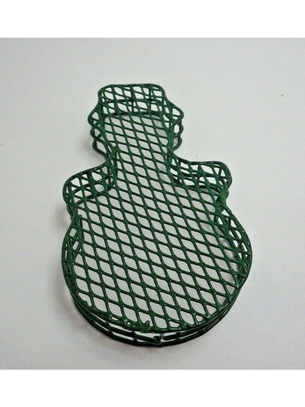 Green Snowman Wire Basket Plastic Coated Christmas Decor